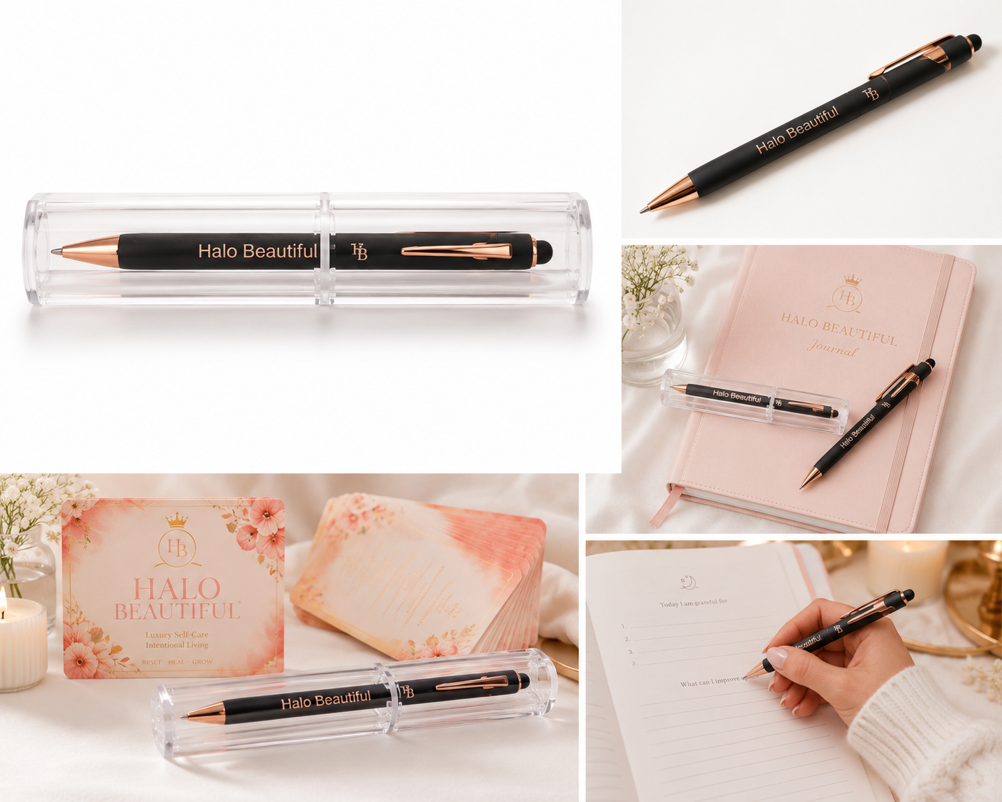 Halo Beautiful Luxury Pen | Rose Gold Signature Collection