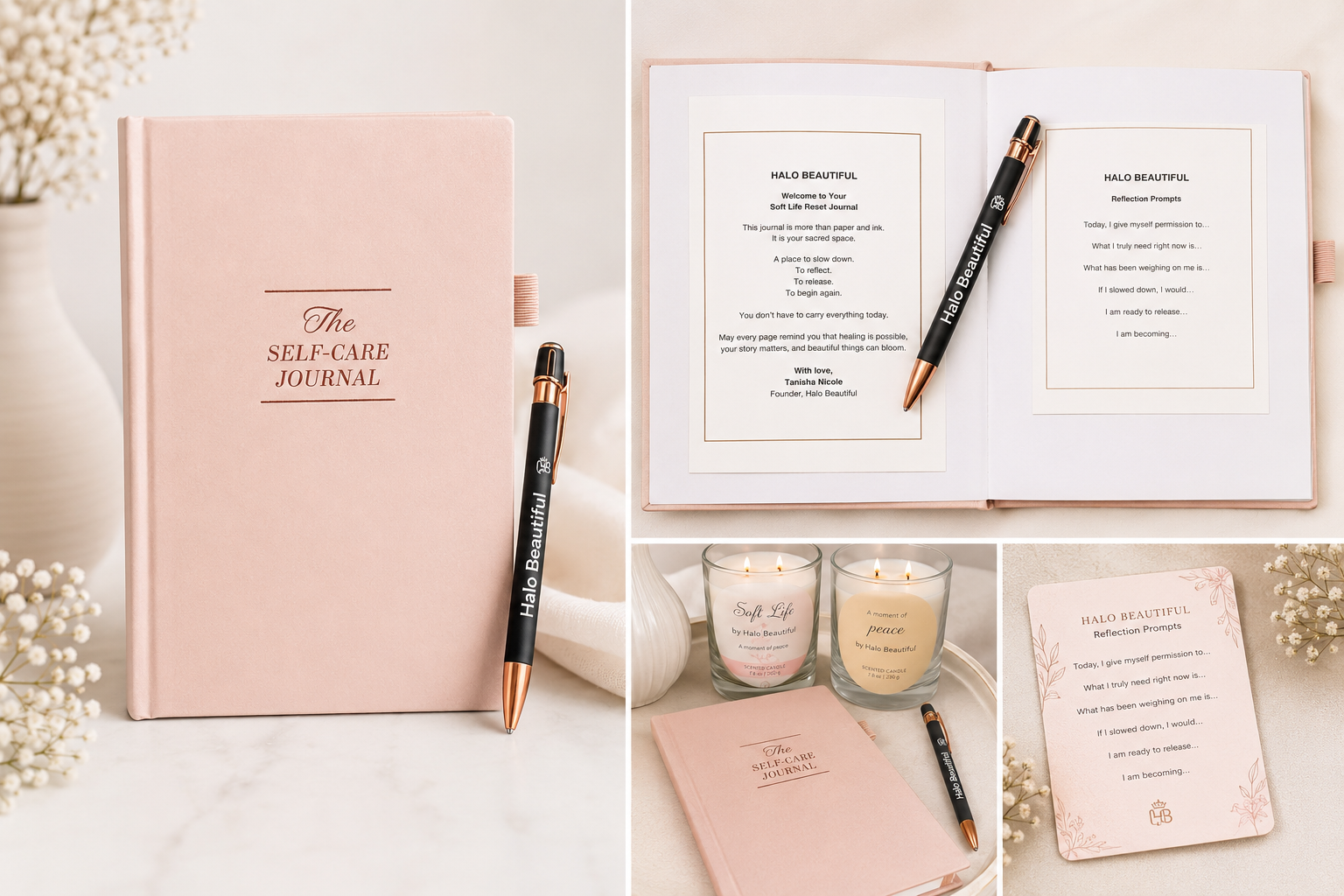 Halo Beautiful Soft Life Reset Journal | Guided Reflection & Self-Care