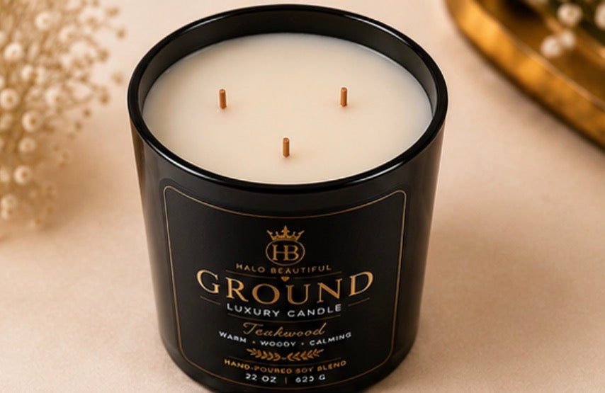 Halo Beautiful GROUND Luxury Candle — 22 oz / 623 g