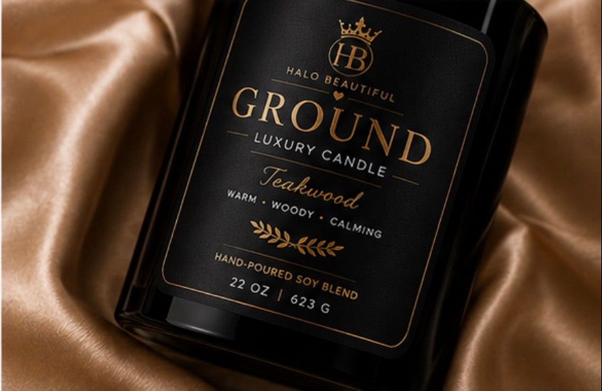 Halo Beautiful GROUND Luxury Candle — 22 oz / 623 g