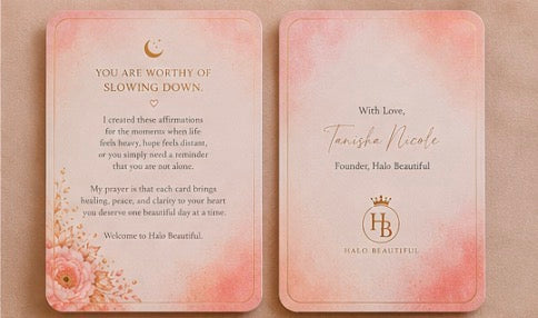 Halo Beautiful Luxury Affirmation Deck – Volume I | Healing & Hope