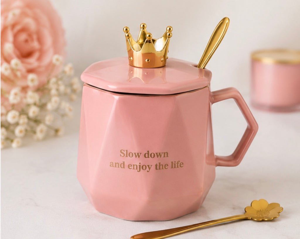 Slow Down & Enjoy Life Mug | Pink or Black