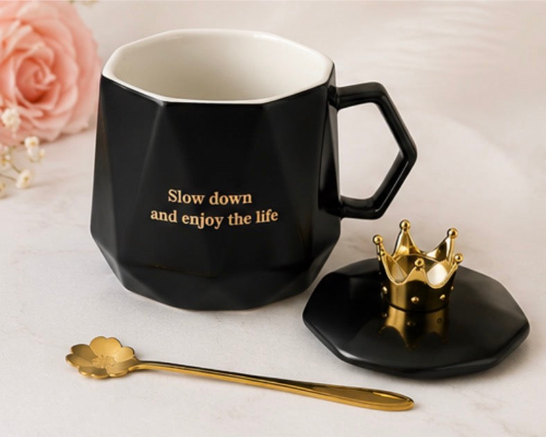 Slow Down & Enjoy Life Mug | Pink or Black