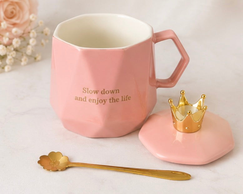 Slow Down & Enjoy Life Mug | Pink or Black